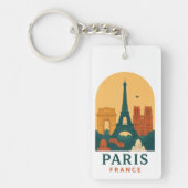 Antieke Parijse Sleutelhanger – Franse Kathedraal (Voorkant)