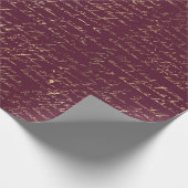 Antieke Paris Bordeaux en Gouden Kalligrafie Cadeaupapier (Hoek)