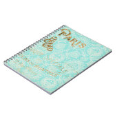Antieke Paris Goud Design Notitieboek (Linkerzijde)