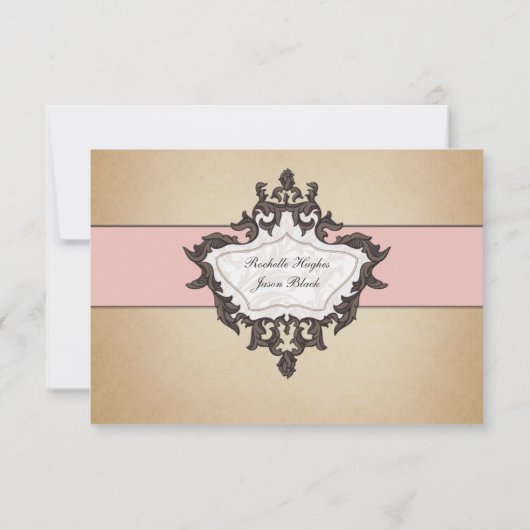 Antieke pas ticket RSVP (Achterkant)