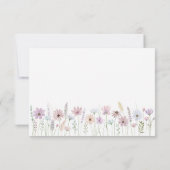 Antieke Pastel Wilde Bloem QR Code Trouw RSVP Kaartje (Achterkant)