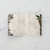 Antieke Pauw 6 muzieknoten kandelaar krulmodel Bedankkaart (Binnen)