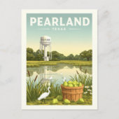 Antieke Pearland Texas Briefkaart (Voorkant)