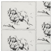 Antieke Pekingees-schets Stof (Swatch)