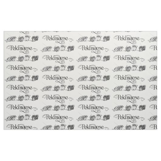 Antieke Pekingees-schets Stof (Fat Quarter)
