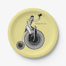 Antieke Penny Farthing-fiets Papieren Bordje