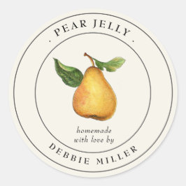Antieke perenjam-inmaaklabel ronde sticker