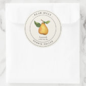 Antieke perenjam-inmaaklabel ronde sticker (Tas)