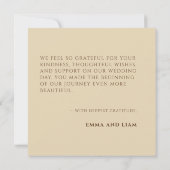 Antieke Pergament en Bloem Bruiloft Bedankt (Achterkant)