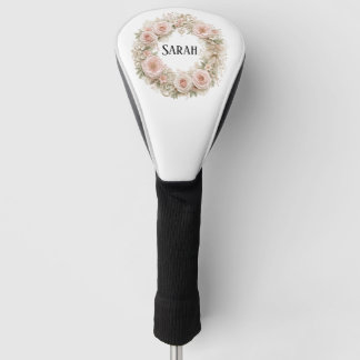 antieke persoonlijke bloemenkrans golfheadcover