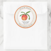 Antieke perzikjam pot Ronde sticker (Tas)