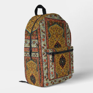 Antieke Perzische Rijke Tapijt Elegante Vloerkleed Bedrukte Rugzak