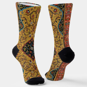 Antieke Perzische Rijke Tapijt Elegante Vloerkleed Sokken