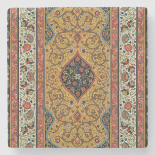 Antieke Perzische Tapijt Elegant Ontwerp Stenen Onderzetter