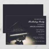 Antieke piano verjaardag kaart (Voorkant / Achterkant)