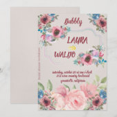 Antieke Pioen Bubbly Bruids Shower Folie Kaart (Voorkant / Achterkant)