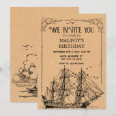 Antieke Piraat Kaart (Voorkant / Achterkant)