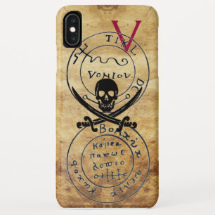 ANTIEKE PIRATEN SCHATKAART, SCHEDEL EN ZWAARDEN Case-Mate iPhone CASE