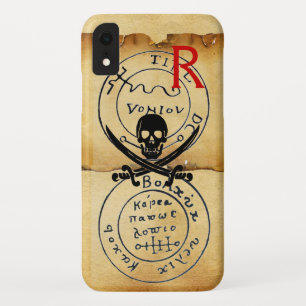 ANTIEKE PIRATEN SCHATKAART, SCHEDEL EN ZWAARDEN iPhone XR HOESJE
