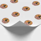 Antieke Pizza Kat Retro Grappige Kat Liefhebber De Cadeaupapier (Hoek)