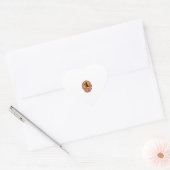Antieke Pizza Kat Retro Grappige Kat Liefhebber De Hart Sticker (Envelop)