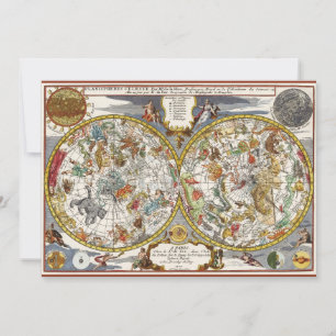 Antieke Planisfeer Sterrenkaart van Nicholas de Fe