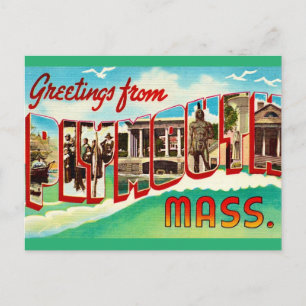 Antieke Plymouth MA ansichtkaart Briefkaart