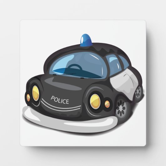 Antieke Politieauto Fotoplaat (Voorkant)