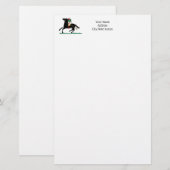 Antieke polospeler op pony briefpapier (Voorkant / Achterkant)