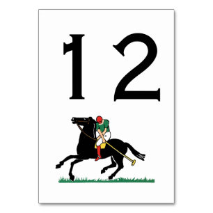 Antieke polospeler op pony kaart