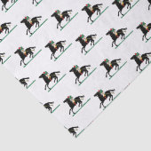 Antieke polospeler op pony tissuepapier (Detail)