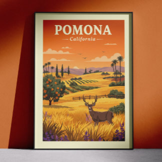 Antieke Pomona Californië Poster