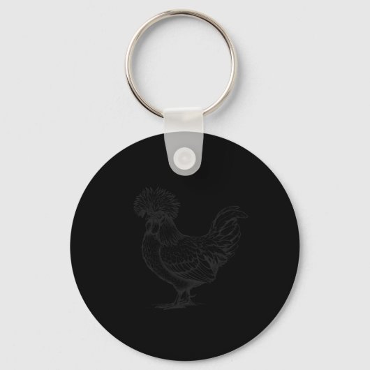 Antieke Poolse Kip Teken Kunst Design Sleutelhanger (Voorkant)