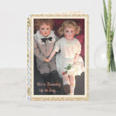 Antieke poppen kaart voor mama (Voorkant)