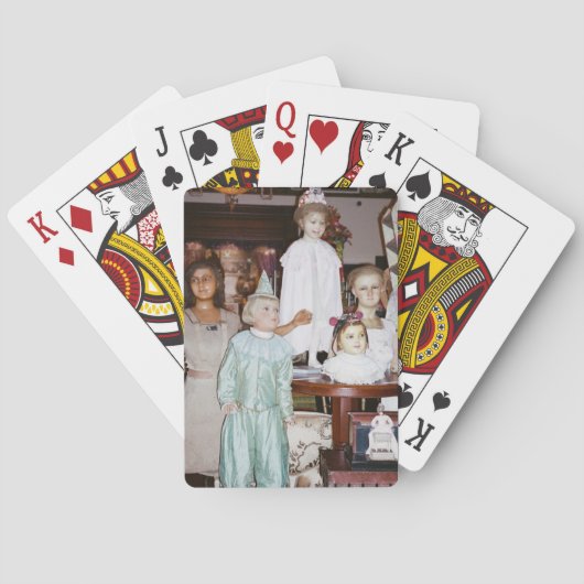 Antieke poppen vintage pokerkaarten (Achterkant)
