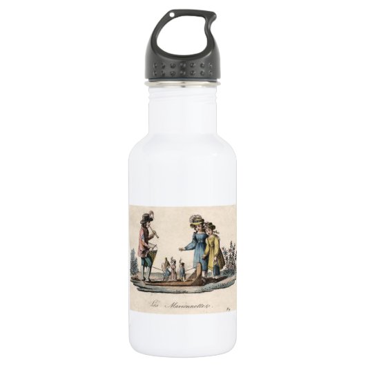 Antieke poppenkinderen showdans waterfles (Voorkant)