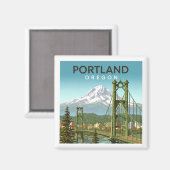 Antieke Portland Oregon Magneet (Voorkant / Achterkant)