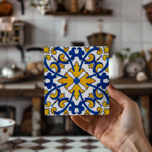 Antieke Portugese Azulejo-drinkviltje Tegeltje