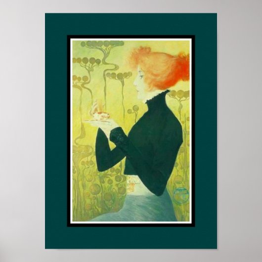 Antieke Poster Bekende Kunstenaars Sarah Bernhardt (Voorkant)
