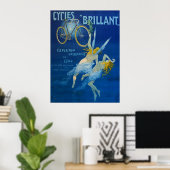 Antieke Poster Cycles Brillant Henry Gray C 1900 (Thuiskantoor)