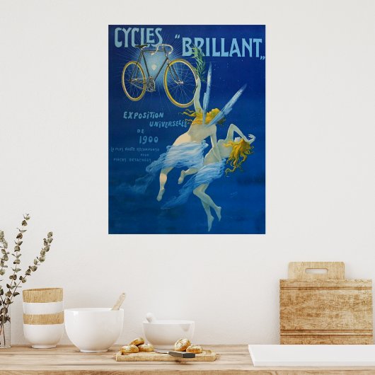 Antieke Poster Cycles Brillant Henry Gray C 1900 (Keuken)