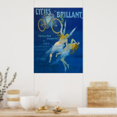 Antieke Poster Cycles Brillant Henry Gray C 1900 (Keuken)