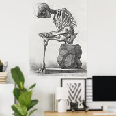 Antieke poster van skelet anatomie (Thuiskantoor)
