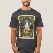 Antieke Postzegel UFO T-shirt (Voorkant)