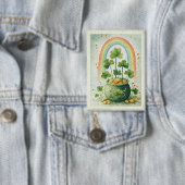  Antieke pot met goud en regenboog Button (Insitu)