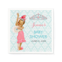 Antieke prinses babemeisje tiara roze & aqua