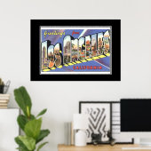 Antieke Print Groeten Los Angeles (Thuiskantoor)