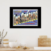 Antieke Print Groeten Los Angeles (Keuken)