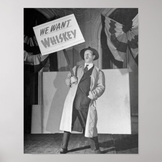 Antieke Prohibition Bier, Jaargang 1930, Bar kunst Poster (Voorkant)