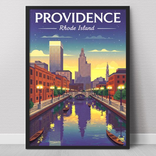 Antieke Providence Rhode Island Poster